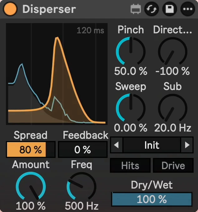 Disperser device in Ableton Live