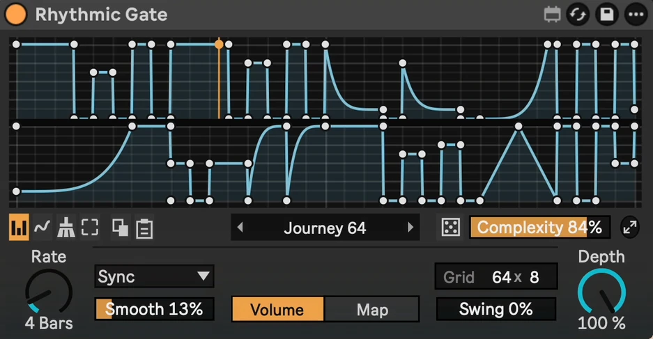 Rhythmic Gate device in Ableton Live