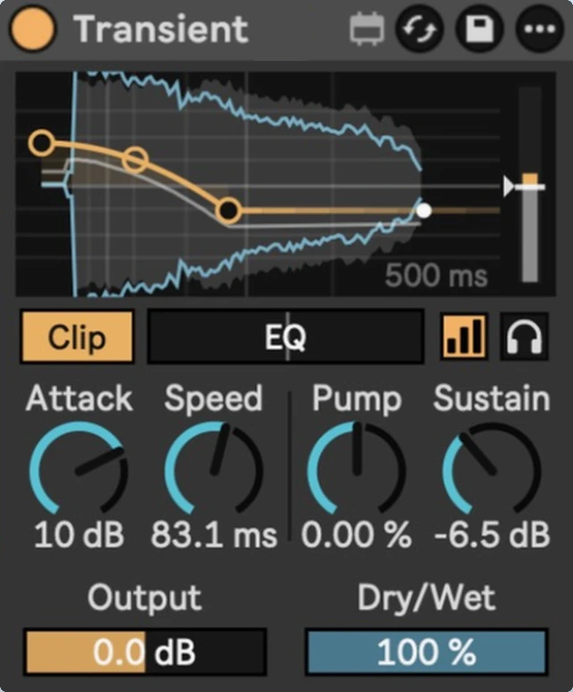 Transient device in Ableton Live